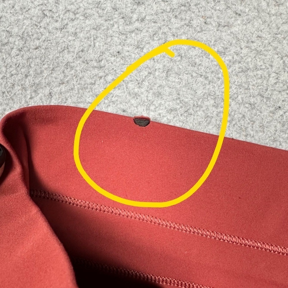 Vuori Daily Pocket Leggings Womens XS Rust Red High Rise Drawstring Yoga 7/8 - Picture 5 of 14